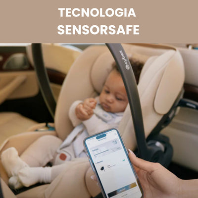 Bebê Conforto Cybex Cloud G Pro com Base Load Leg Almond Beige - Tranquilidade com SensorSafe Integrado
