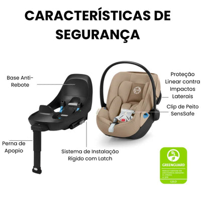 Bebê Conforto Cybex Cloud G Pro com Base Load Leg Almond Beige - Proteção Máxima em Colisões