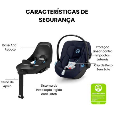 Bebê Conforto Cybex Cloud G Pro com Base Load Leg Ocean Blue - Proteção Máxima em Colisões