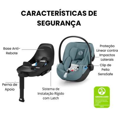 Bebê Conforto Cybex Cloud G Pro com Base Load Leg Stormy Blue - Proteção Máxima em Colisões